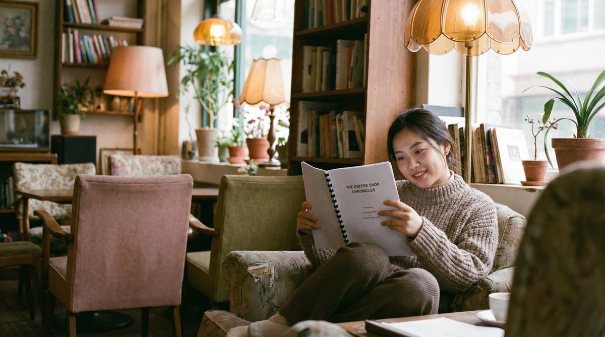 网红主播咖啡馆生活视频